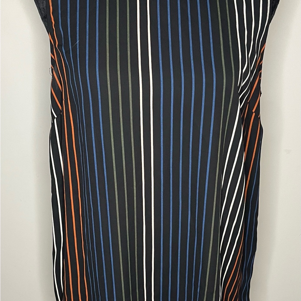Striped Multicolor Sleeveless Blouse